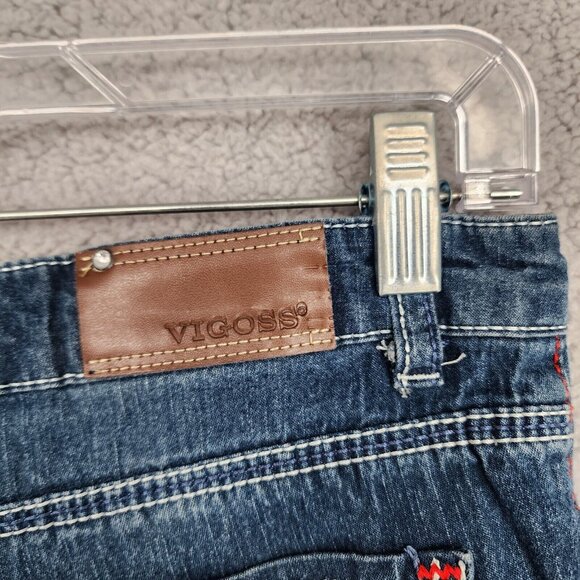 VIGOSS Women's/Juniors Jean Denim Shorts Medium Wash Size 14 - Picture 8 of 9